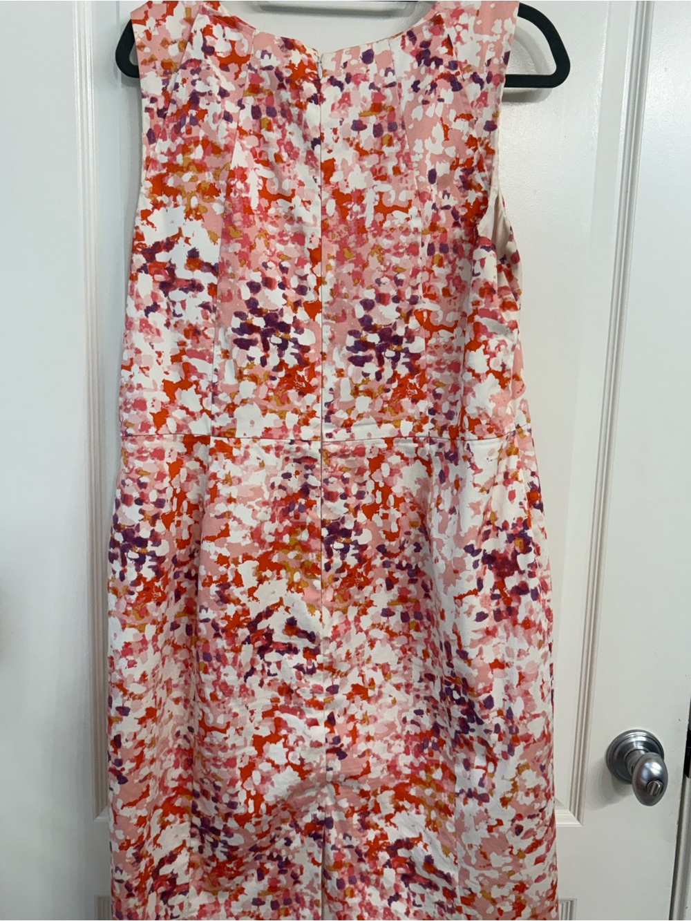 Ann Taylor Pink Multi-Color Printed Midi Dress